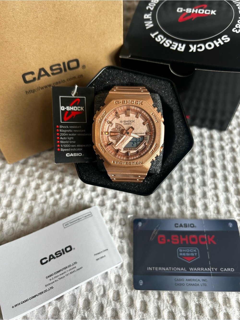 Casio G-Shock Men's Rose Gold Metallic Resin Watch
